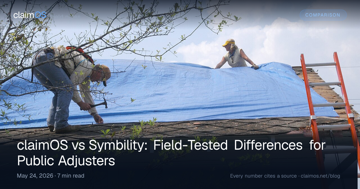 claimOS vs Symbility (Cotality): Public Adjuster Comparison
