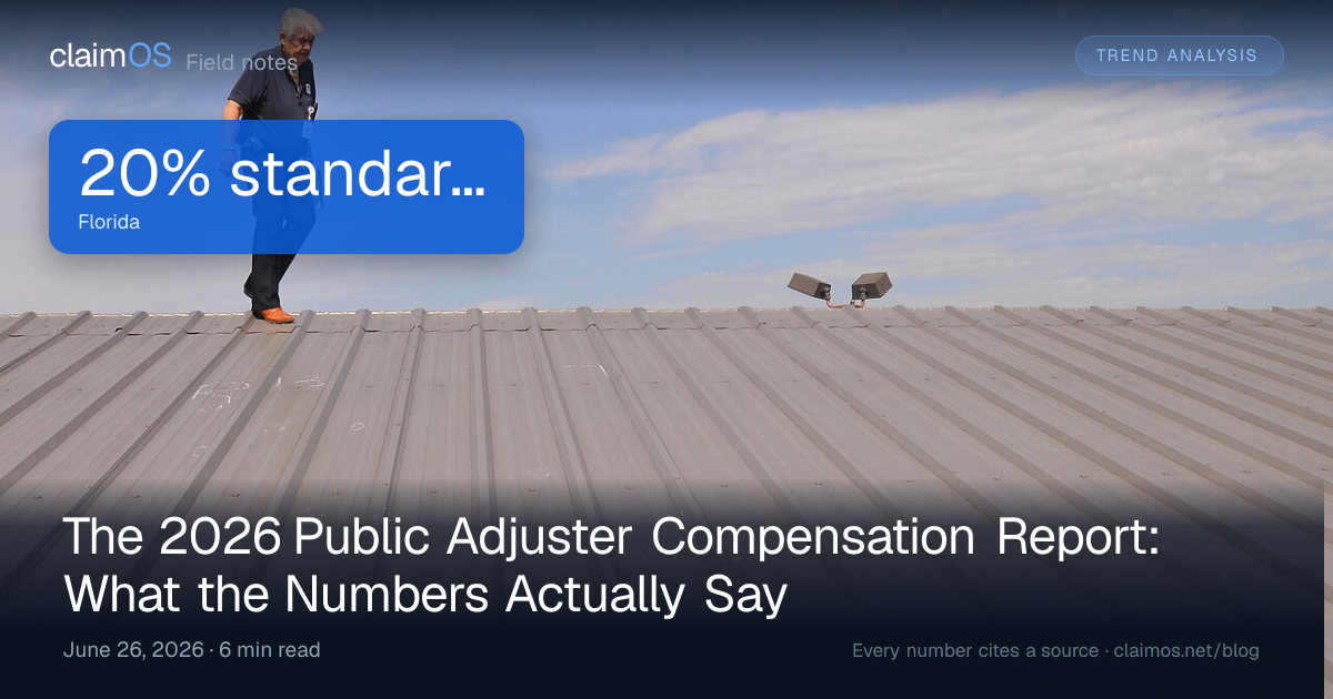 2026 Public Adjuster Compensation Report | Fees, Caps & Pay